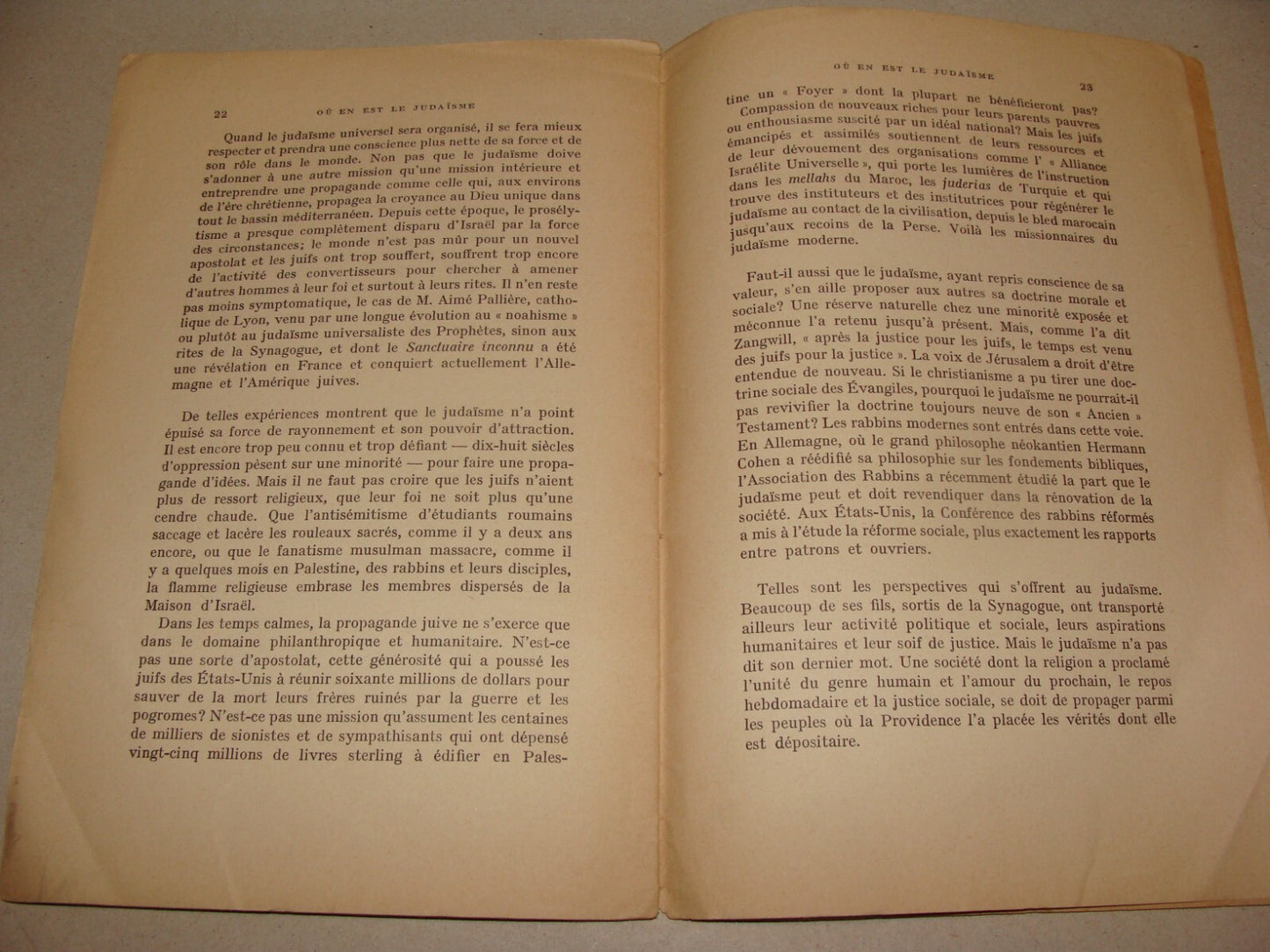 Booklet Jewish Judaica France French LA REVUE DE PARIS Rabbi Maurice Liber