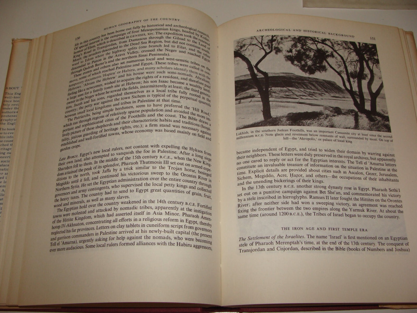Jewish Judaica 1966 GEOGRAPHY OF ISRAEL Book + Map English Version