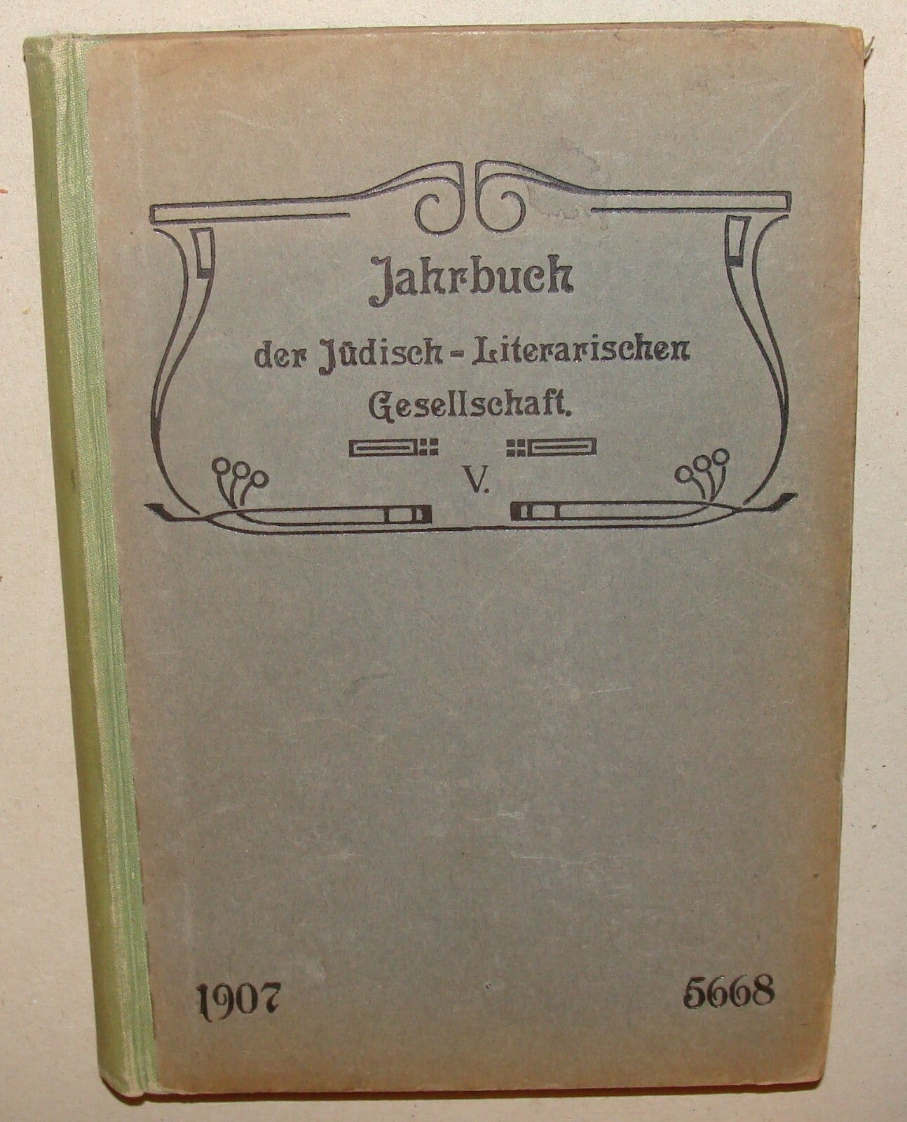Germany Book Jewish Judaica 1907 German Frankfurt Literary Society Year