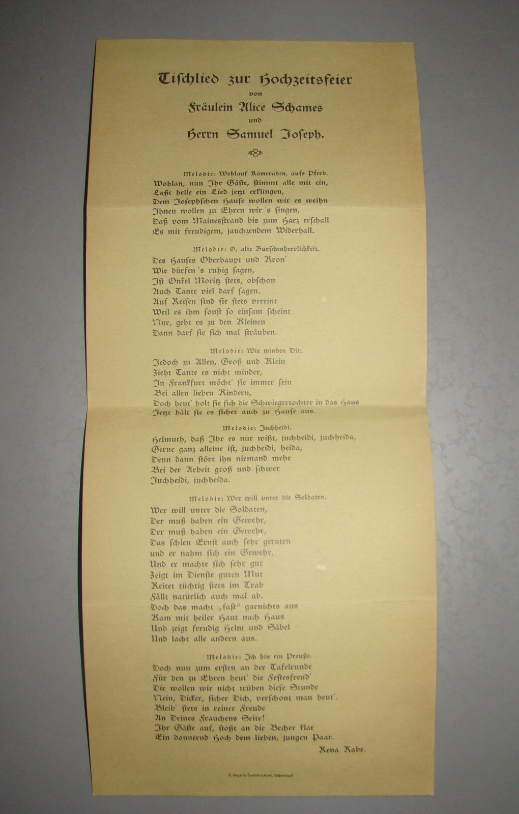 Germany Letter Jewish Judaica Antique 191? Halberstadt Jews Culture Wedding Ad