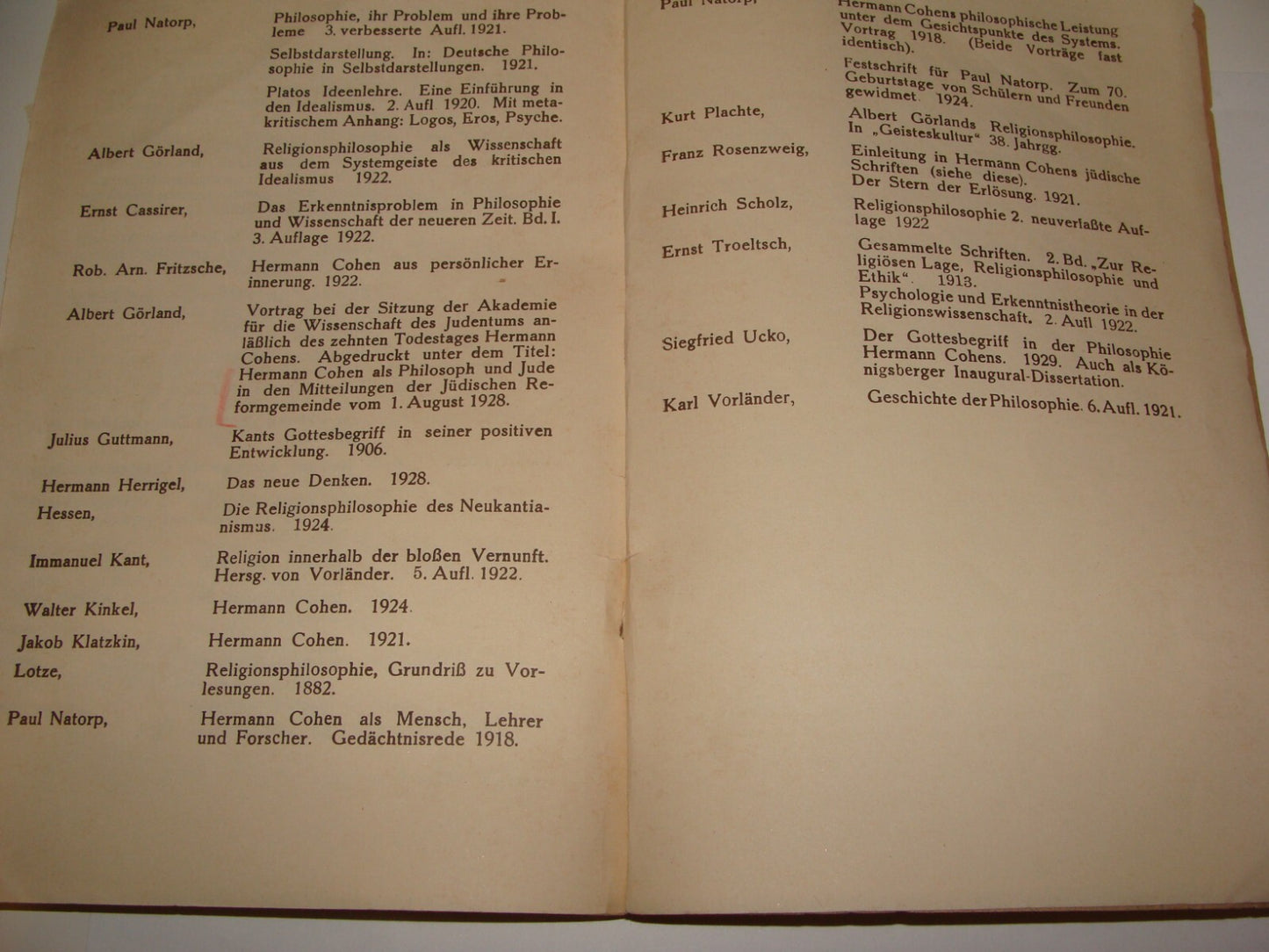 Germany Book Jewish Judaica 1930 Heinz Graupe Religion Philosophy Marburg School