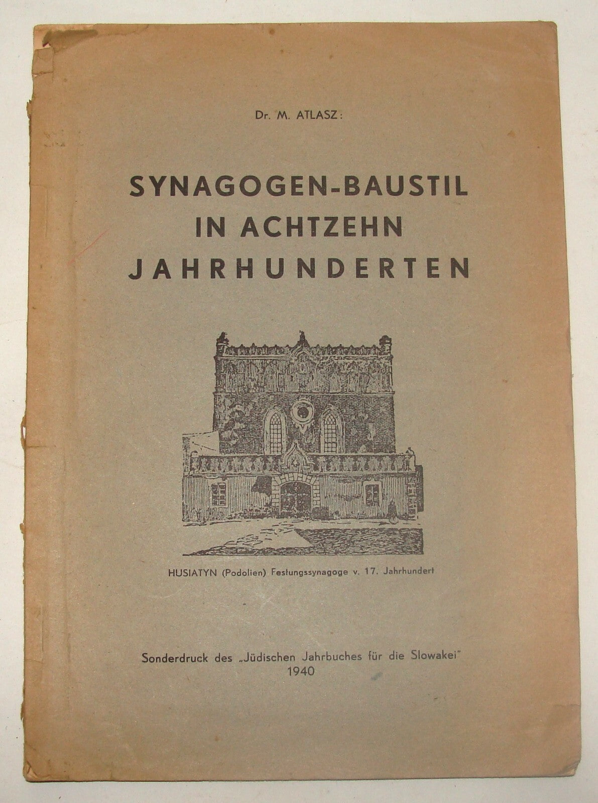 Booklet Jewish RARE Judaica WW2 1940 Antique Synagogue German Prague SYNAGOGEN