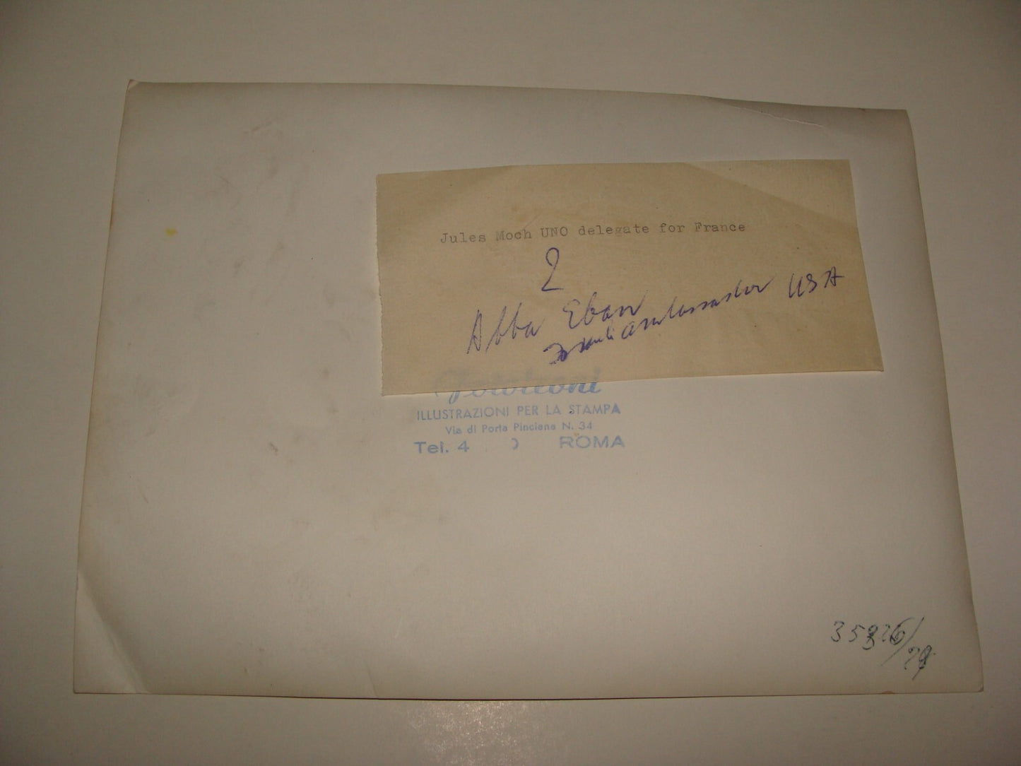 Photo Jewish Judaica Israel Israeli ABBA EBAN EL AL Airlines