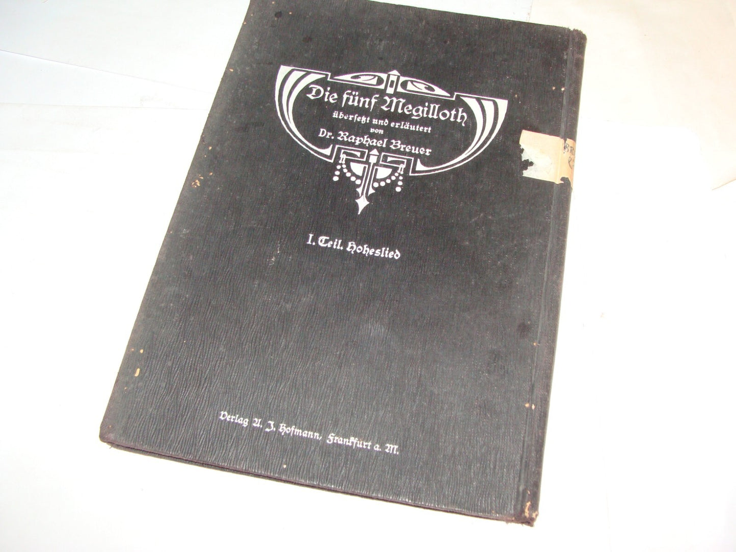 Germany Jewish Judaica 1912 Frankfurt חמש מגלות Dr. Raphael Breuer Hebrew German