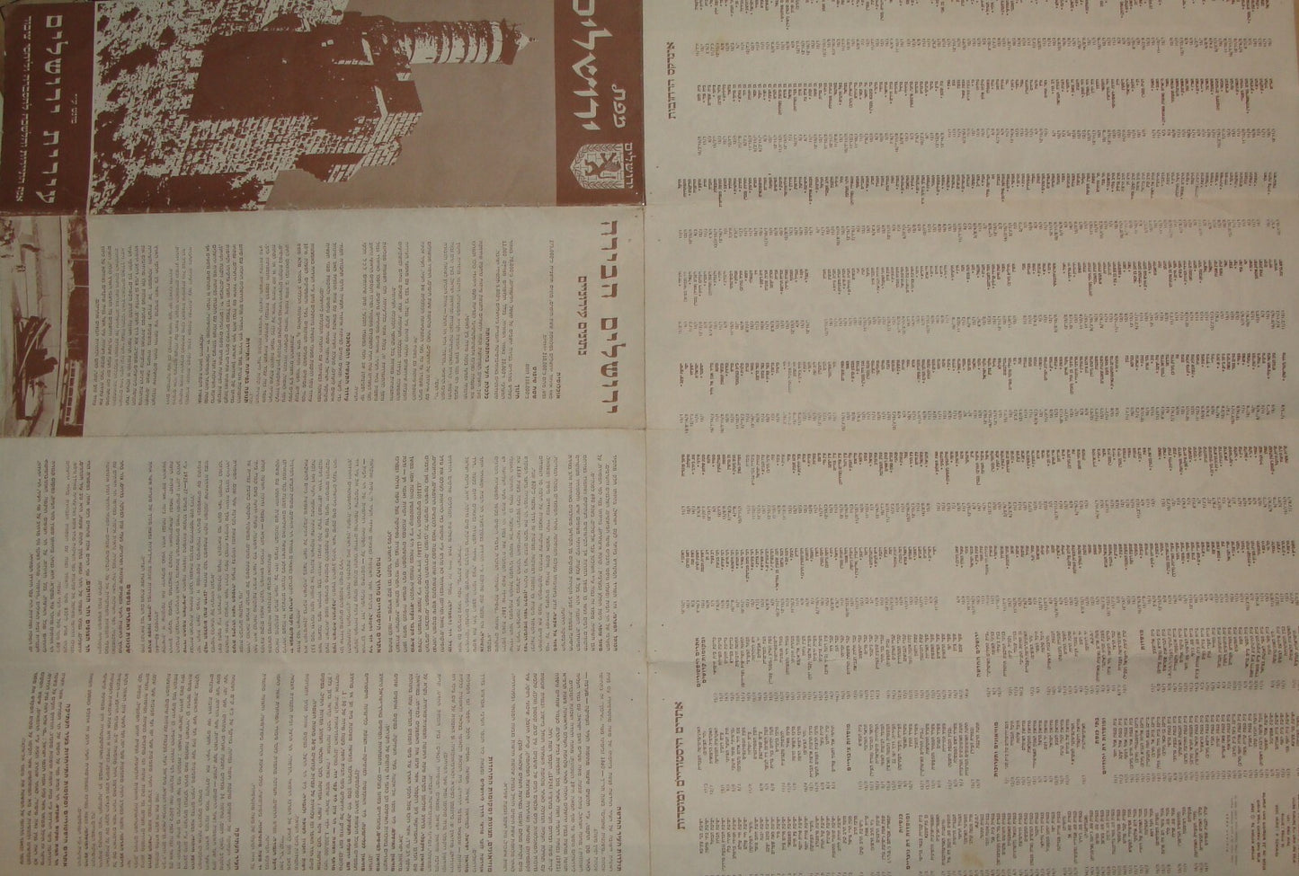 Jewish Judaica Israel Israeli JERUSALEM Map 1969 Tourist Guide Hebrew