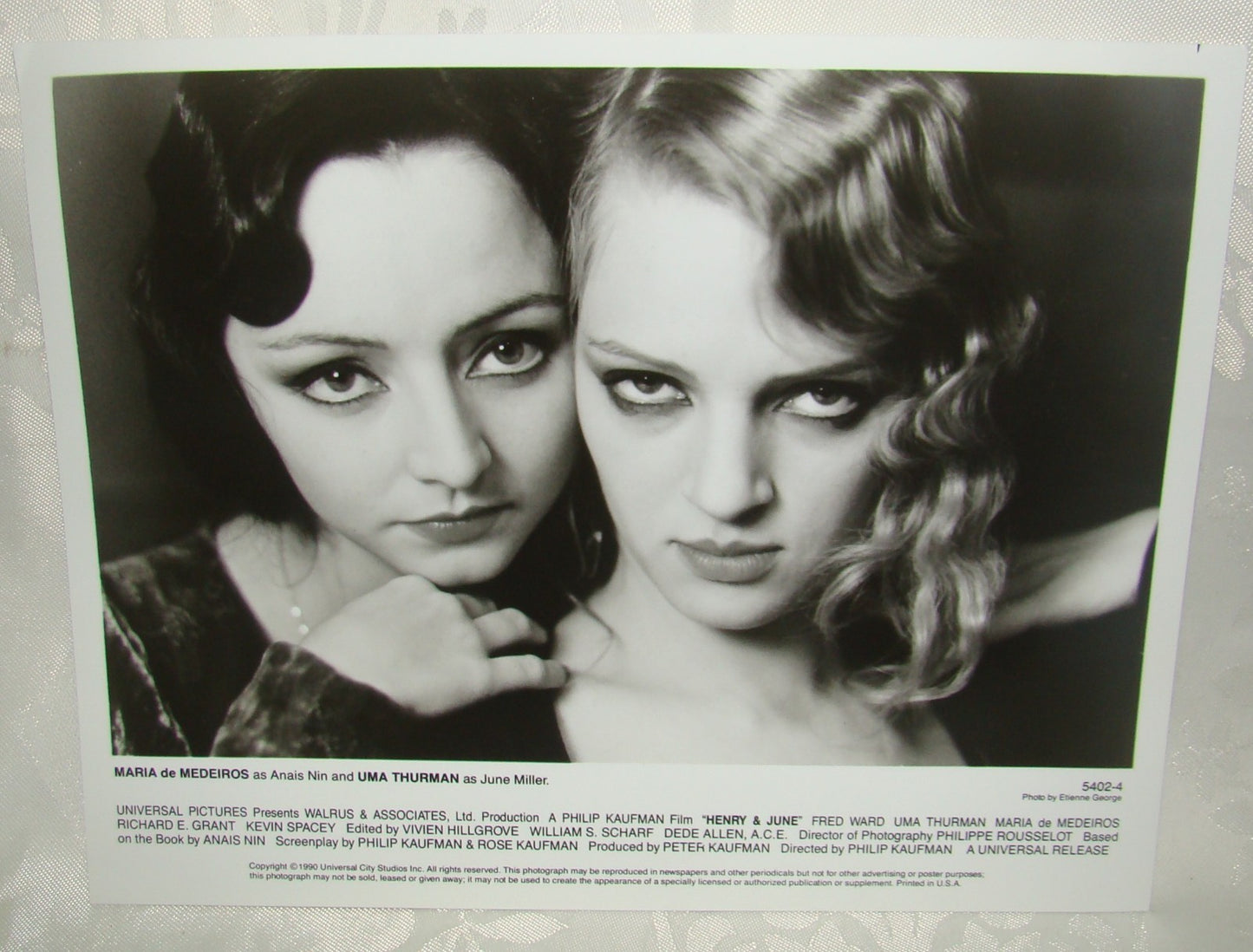 1990 Press Photo UMA THURMAN Henry & June Movie Film Universal Pictures