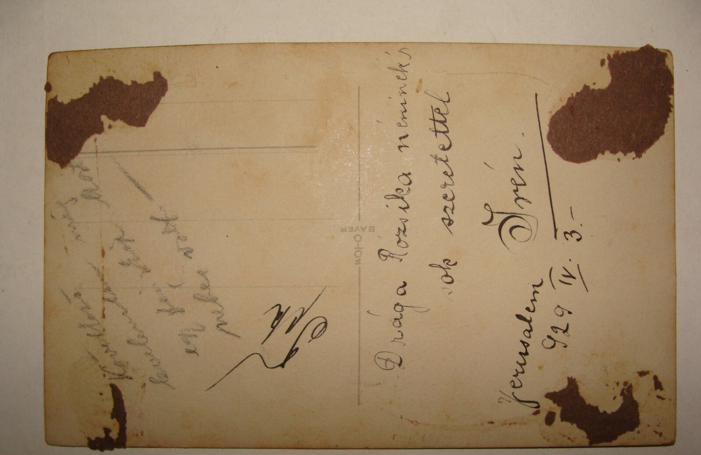 Photo Palestine Jewish Judaica 1929 Israel Jerusalem Palestinian Arab Costume