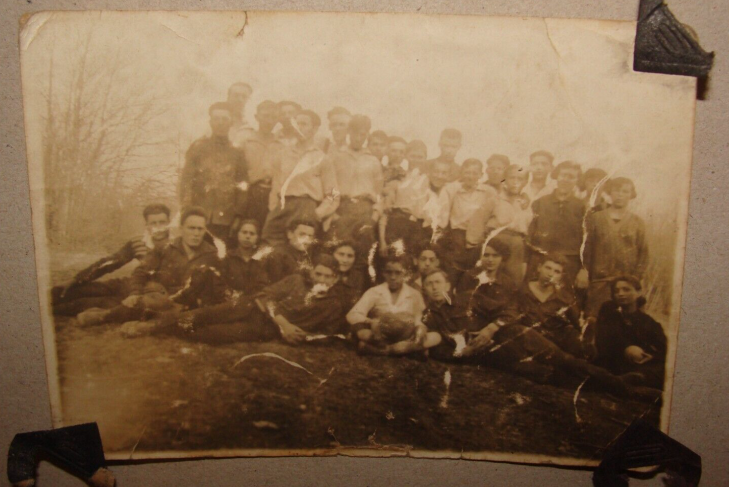 Photo Jewish 1928 Romania Bucharest Zionist Youth Children Kids GORDONIA Hebrew