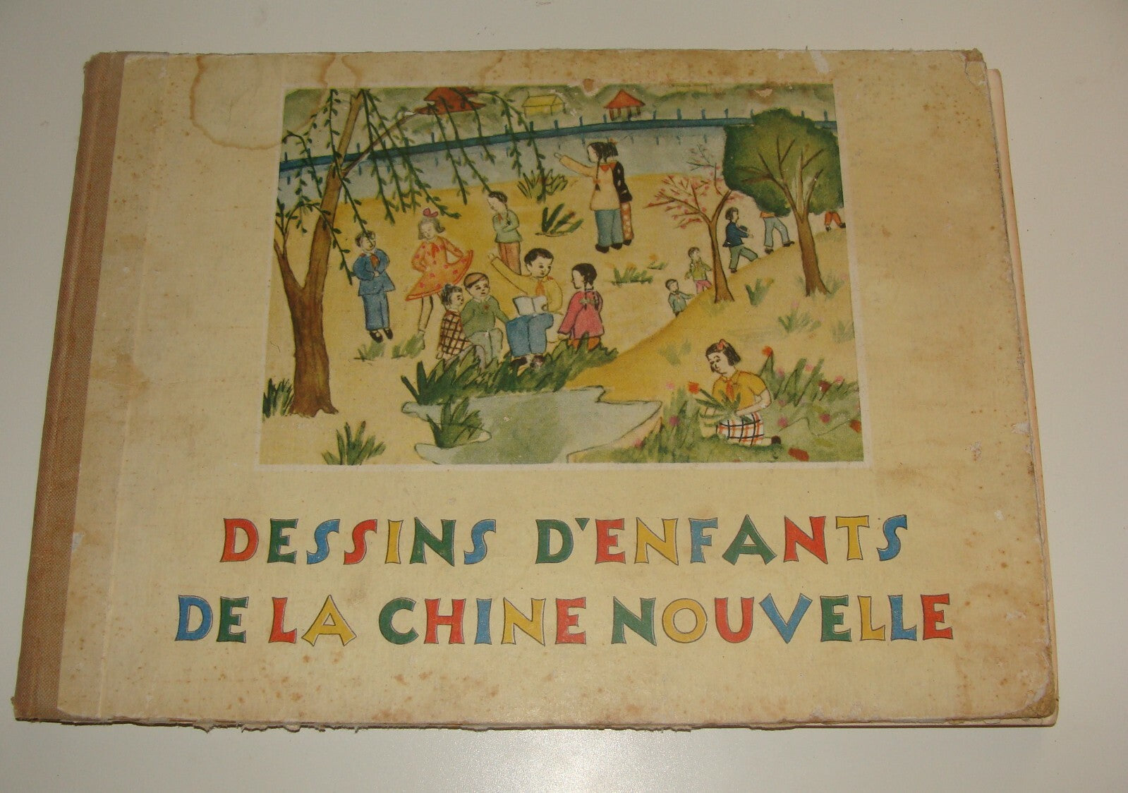 1955 Dessins d'Enfants de la Chine Nouvelle French France China Children Book