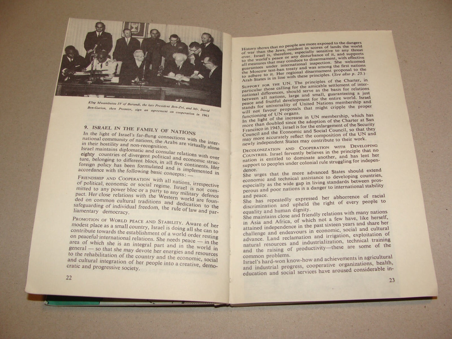 Book Jewish Judaica 1965 Israel Israeli Facts Guide Information History Map