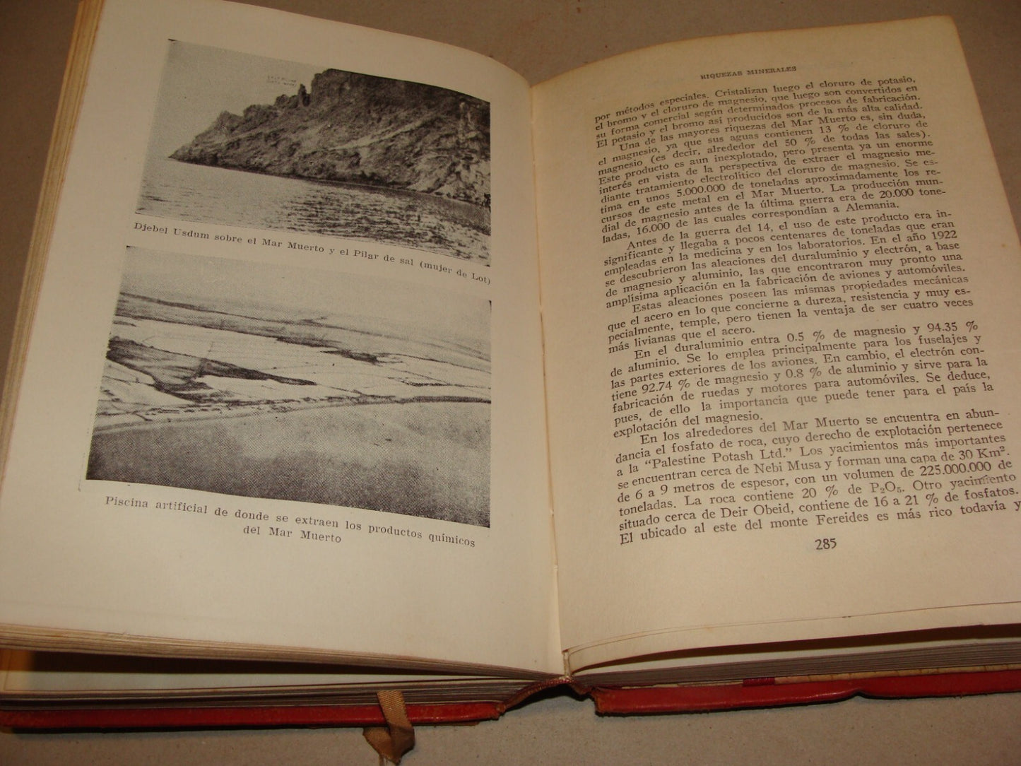 Book Jewish Judaica 1946 Spanish Palestine Israel Elencave Signed Map Photo