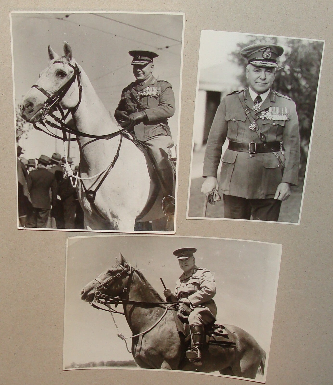 1940s? Australia Army Military Photo x3 Herald Feature Service Stamp