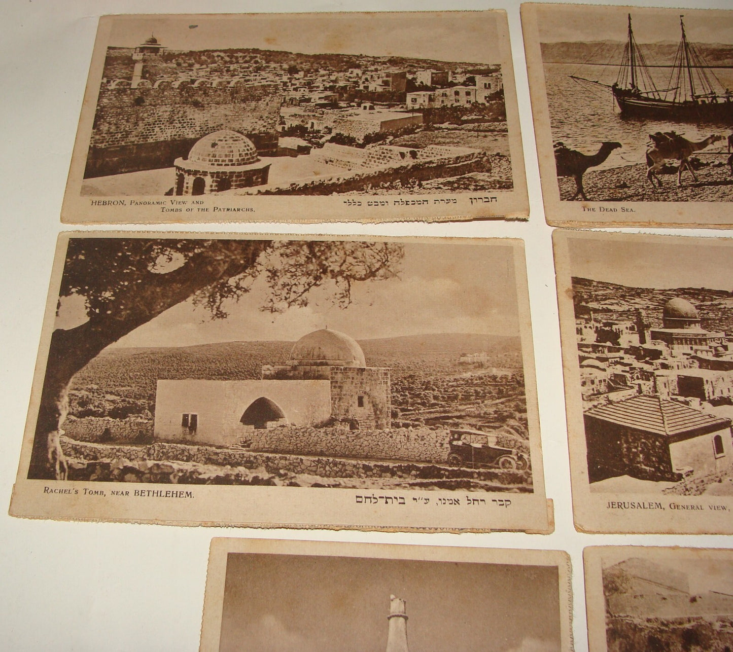 Photo Palestine Card Jewish Judaica 1920s Israel Postcard x9 Jerusalem Hebron