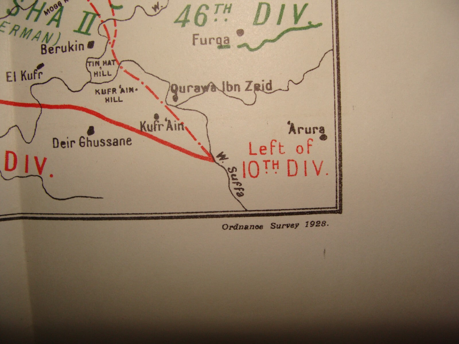 Palestine Israel Map Army Military WWI Turkish British Army Military BERUKIN