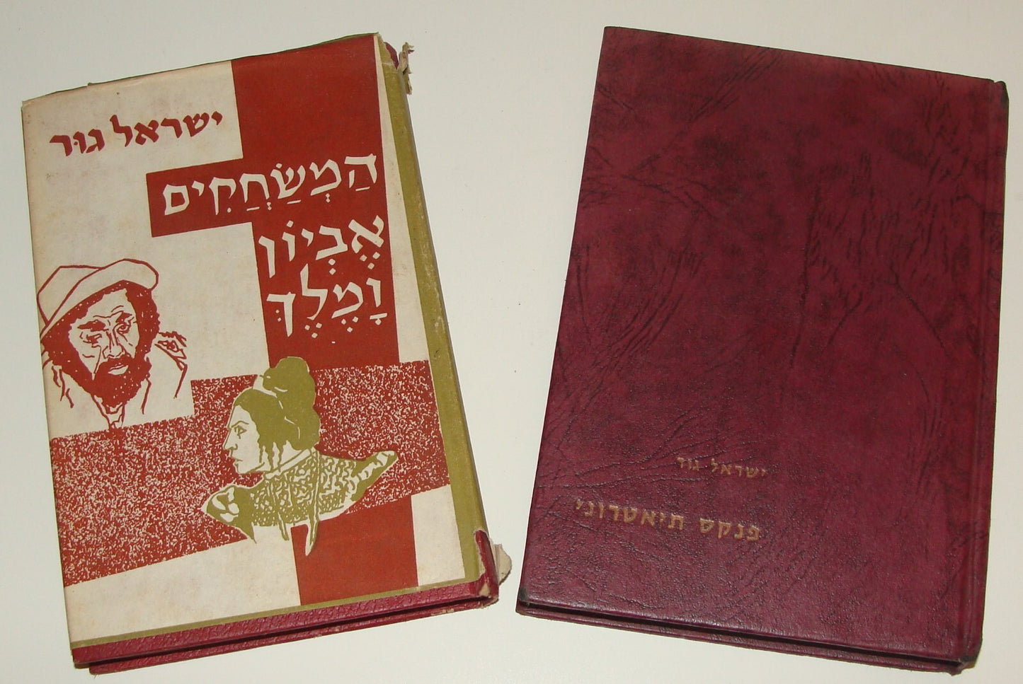 Book Jewish Judaica Israel Israeli Hebrew Theater x2 Israel Gur SIGNED