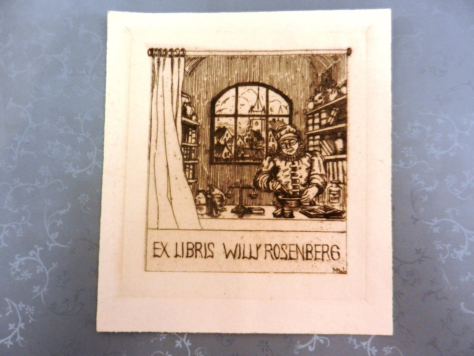 Germany ex libris willy Rosenberg antique Italy ? France ? ? signed signature