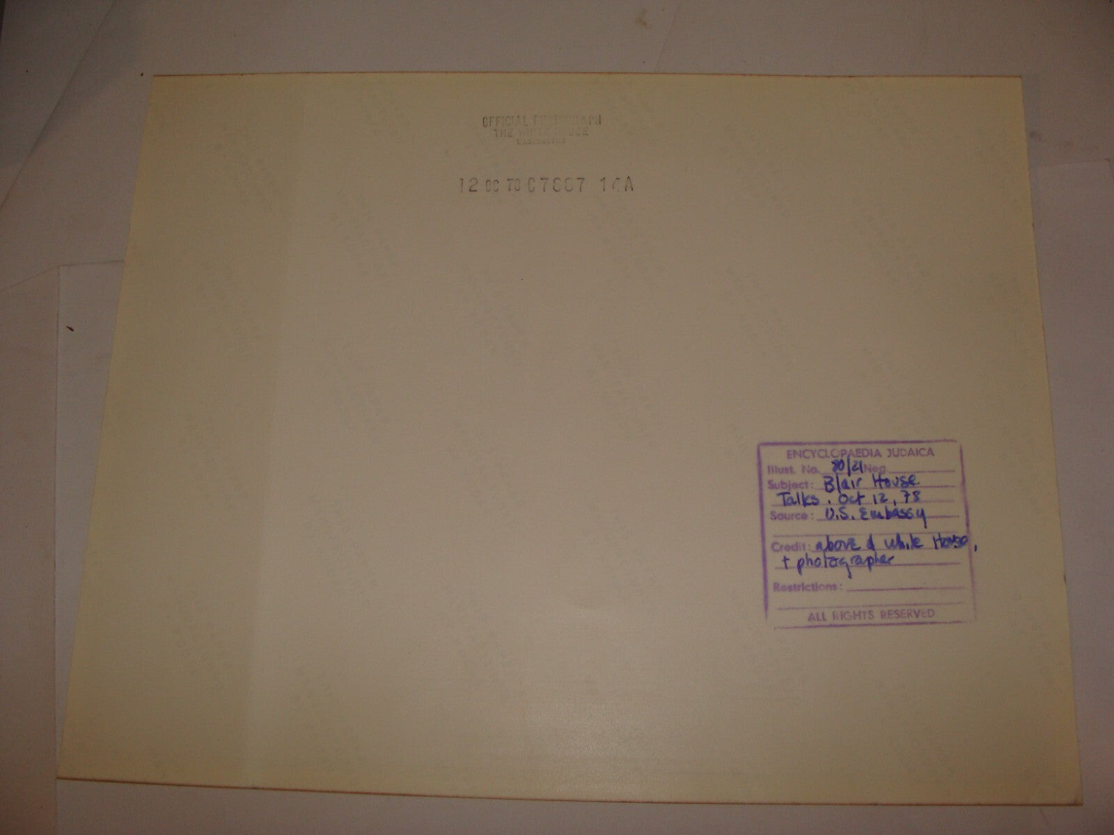 Pol Photo Israel President Jimmy Carter Moshe Dayan Egypt Peace 1978 White House