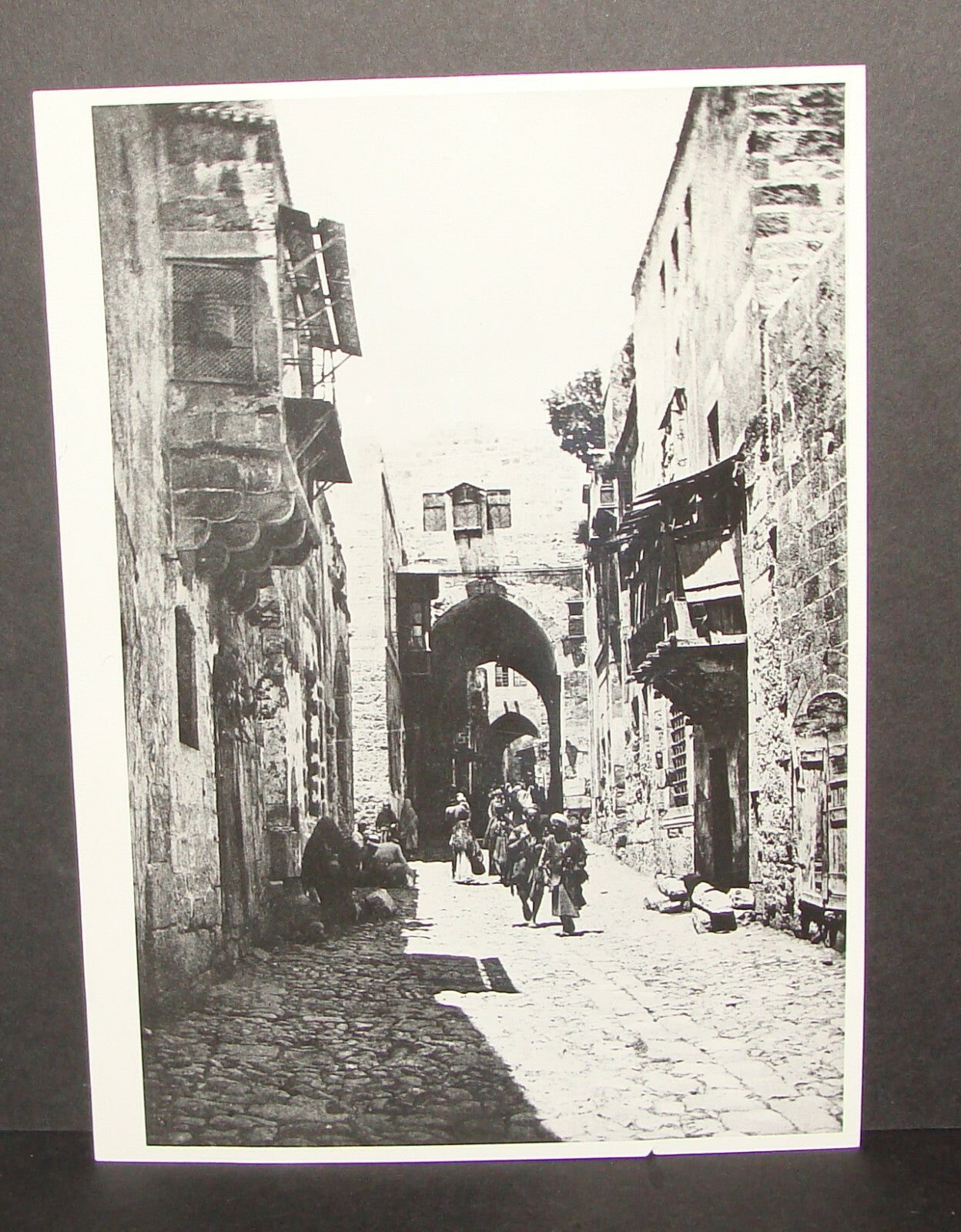 Photo Print Palestine Ad HQ CECIL SHADBOLT 1888 Jerusalem David St Walks in