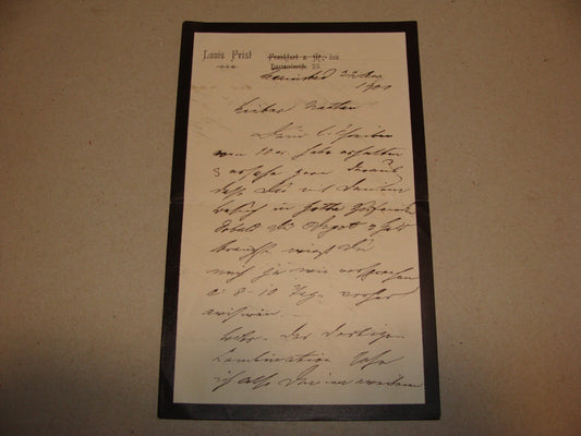 Germany Letter Jewish Judaica Antique 1900s German   LOUIS FEIST