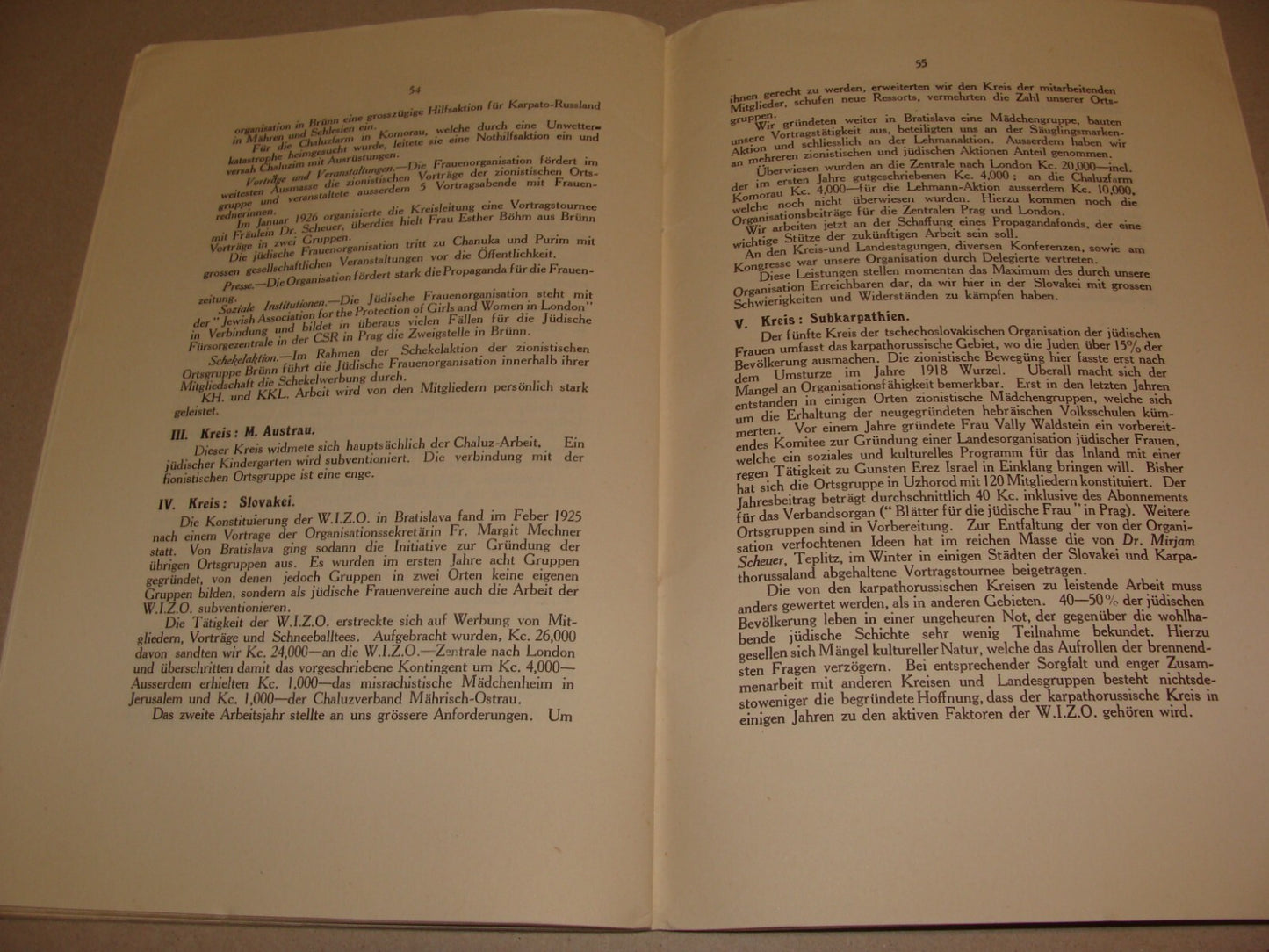 Report Jewish 1927 Judaica London UK Women Zionist Conference WIZO German