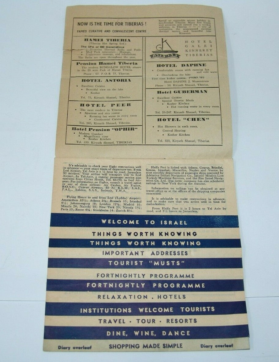 ad Jewish israel israeli tourist guide forthnightly december 1953 travel