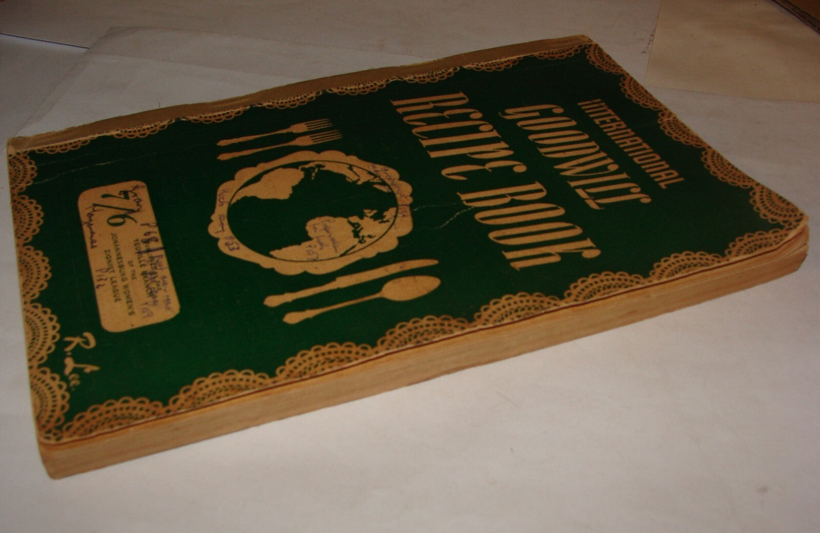 Book Jewish Judaica 1954 International Goodwill Recipe South Africa Zionist