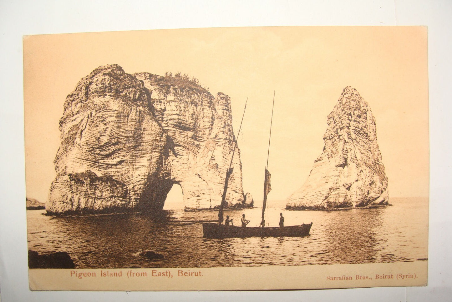 1900s Lebanon Beirut Pigeon Island Sarrafian Bros Syria Photo Postcard Bayreuth