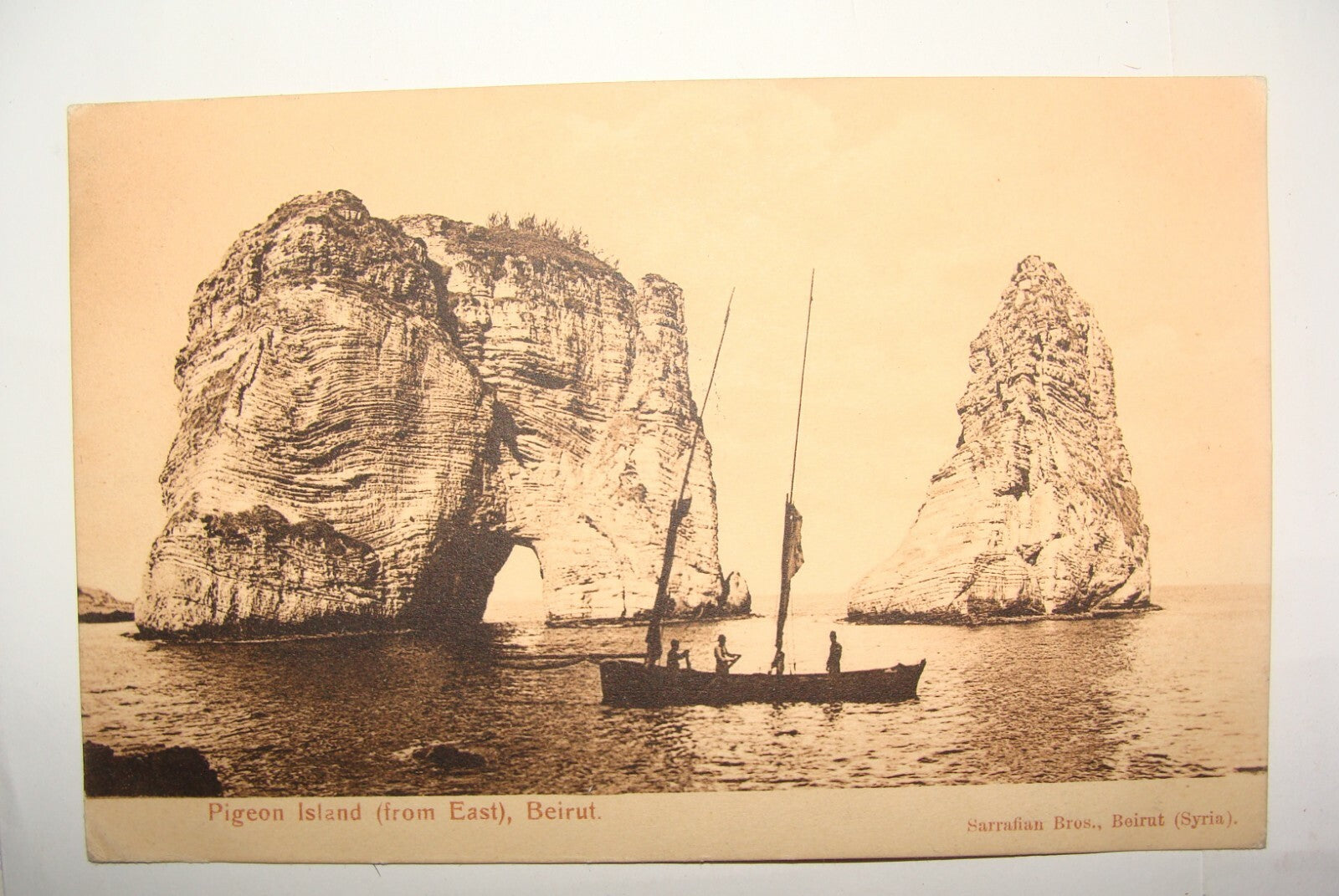 1900s Lebanon Beirut Pigeon Island Sarrafian Bros Syria Photo Postcard Bayreuth