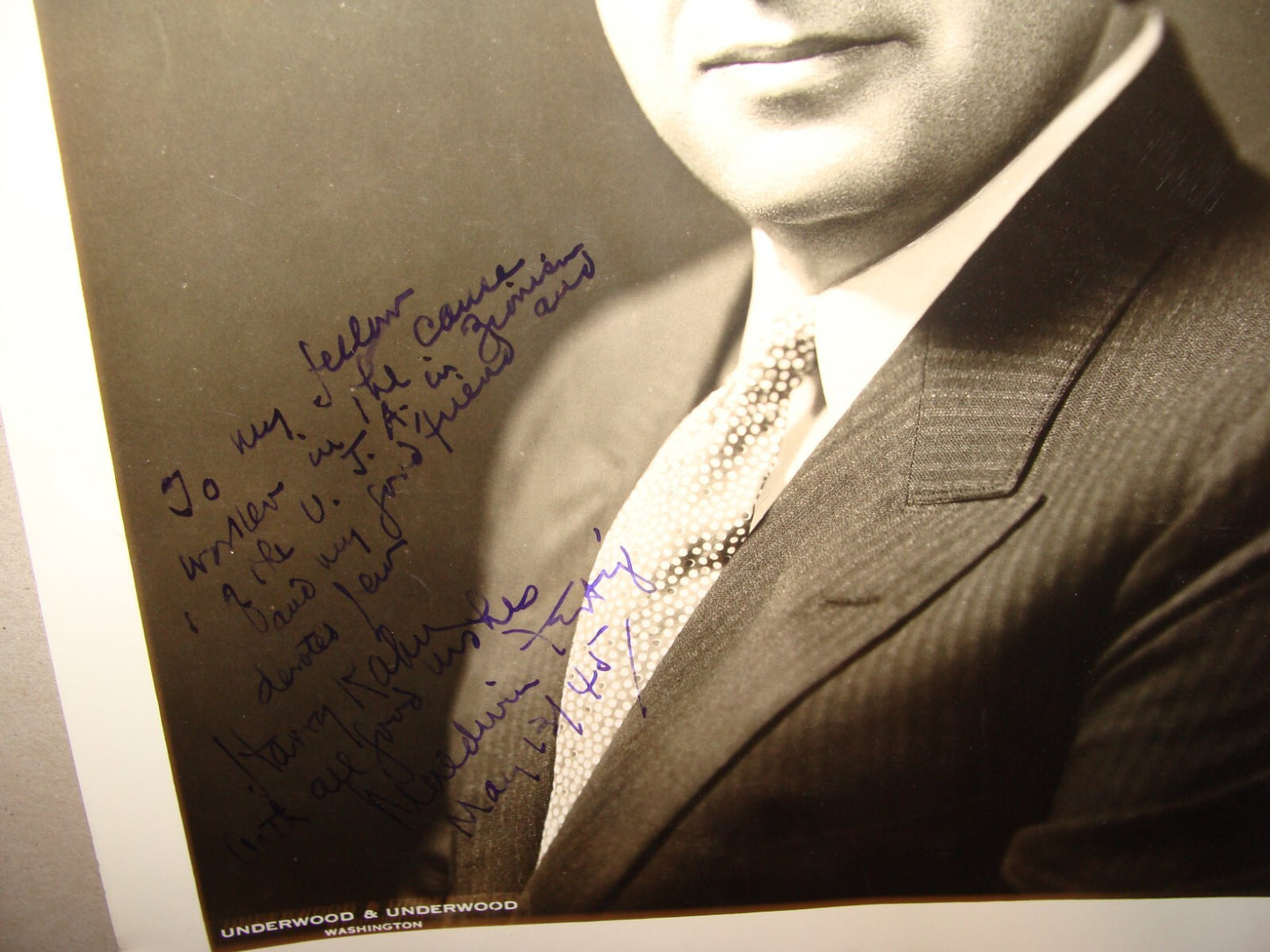 $ Photo Jewish American Judaica Maldwin Fertig Signed Signature Autograph