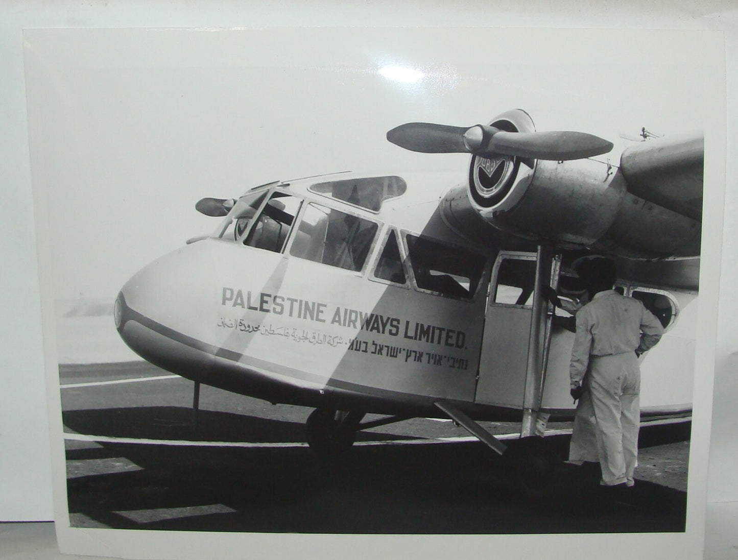 Photo Print, 1938 British Palestine Airways Air Transport Zionist Jewish Agency