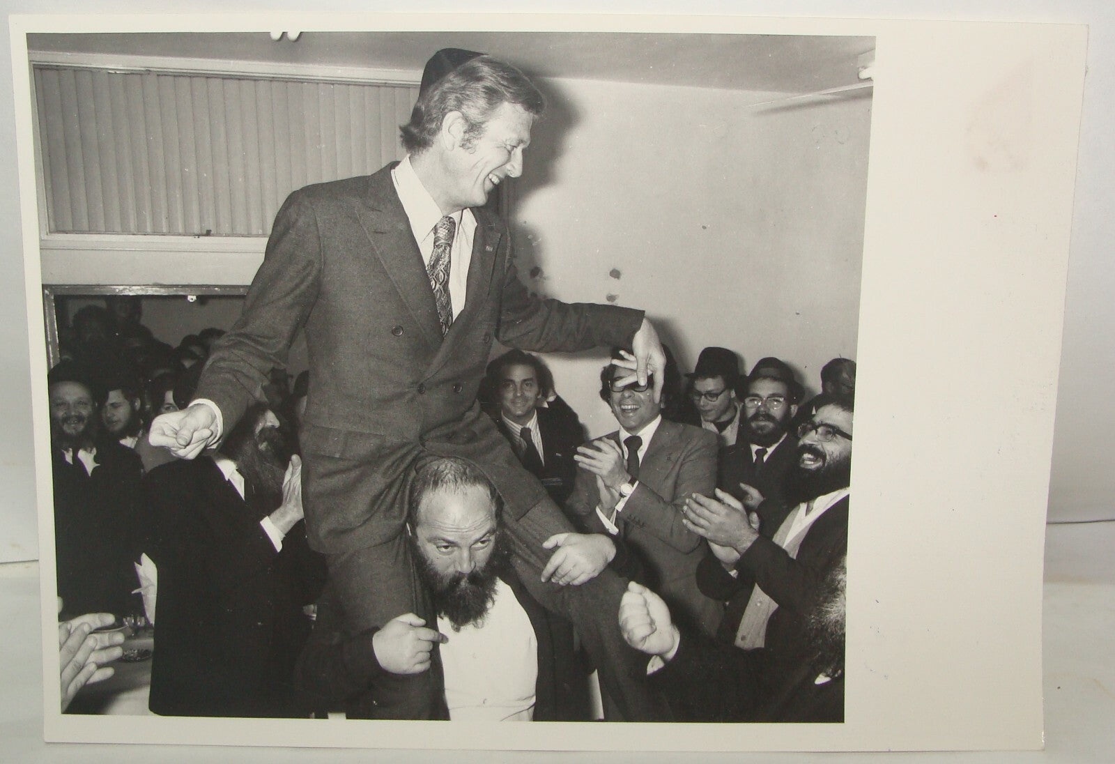 $ Ad Israel 1972 American US New York Mayor John Lindsay Press Photo Kfar Chabad
