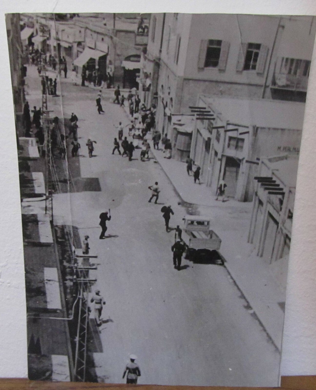 Pol Photo Print Palestine Jewish Judaica Arab Riots 1936 1st Day HAGANAH