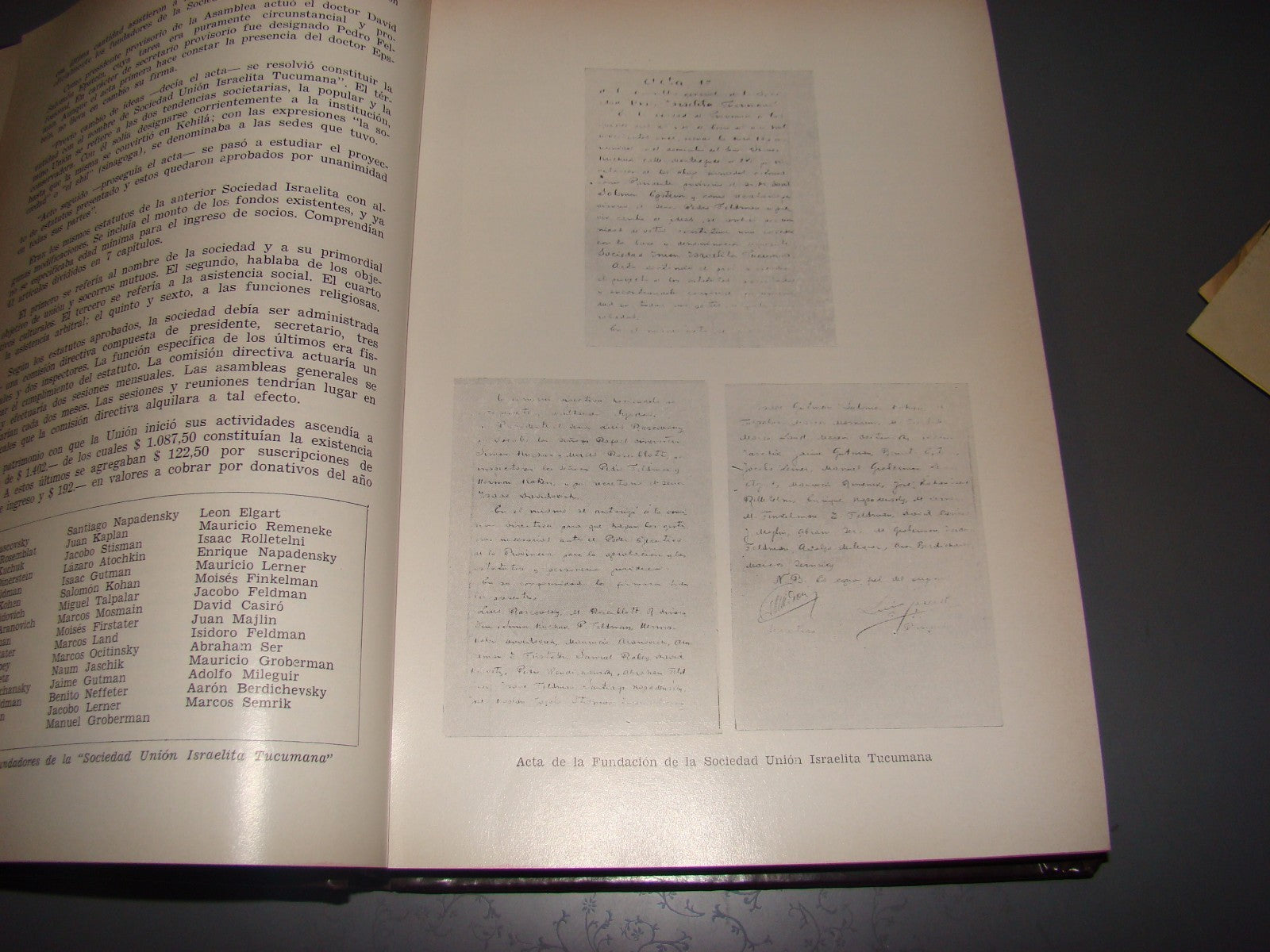 Book Jewish judaica Historia comunidad israelita Tucuman book 1971 1st Argentina