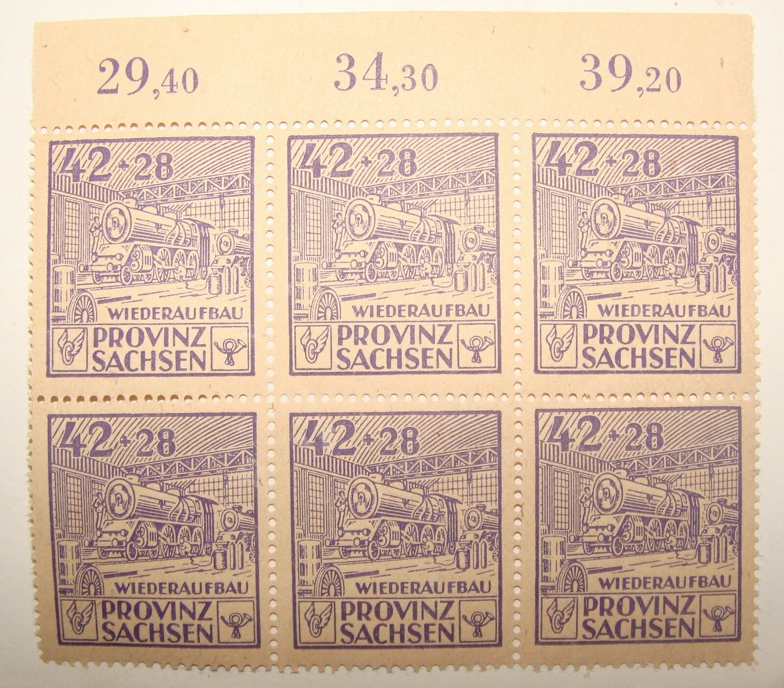 Germany 1946 WW2 Provinz Sachsen Wiederaubau Stamp Stamps Soviet occupation zone