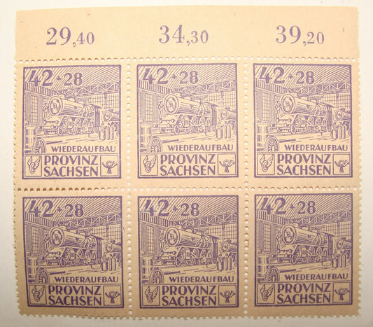 Germany 1946 WW2 Provinz Sachsen Wiederaubau Stamp Stamps Soviet occupation zone