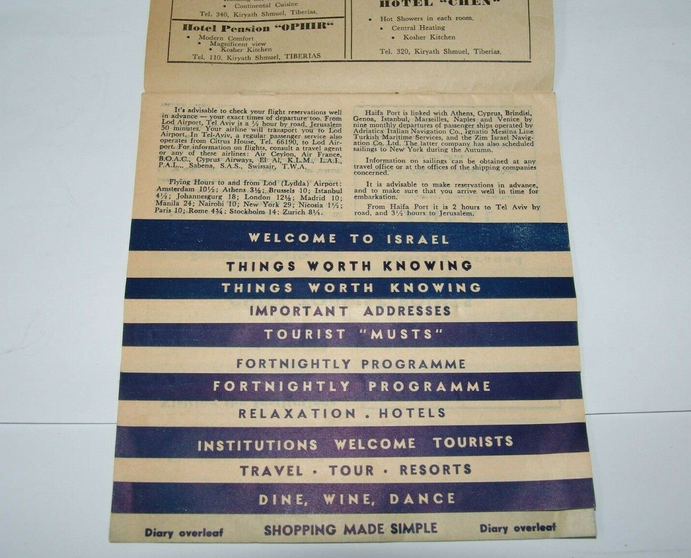 ad Jewish israel israeli tourist guide forthnightly december 1953 travel
