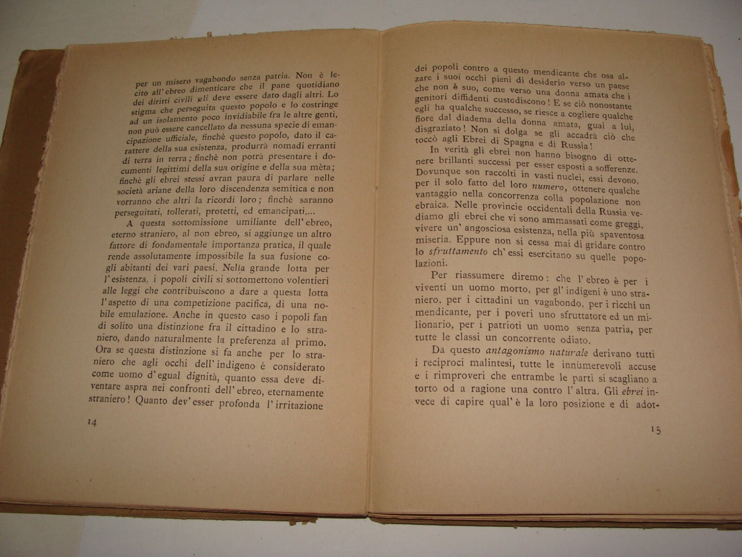 Book Jewish 1922 Auto Emancipation Italy Italian Zionist Pinsker Ussishkin