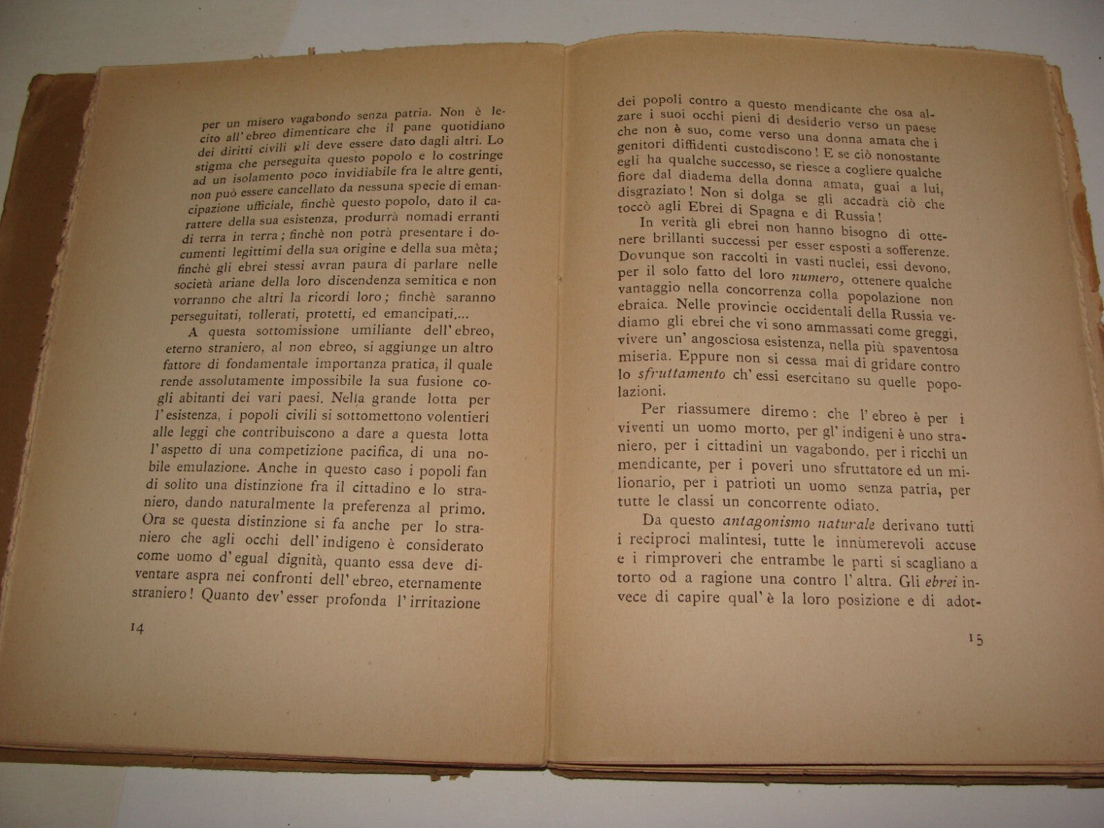 Book Jewish 1922 Auto Emancipation Italy Italian Zionist Pinsker Ussishkin