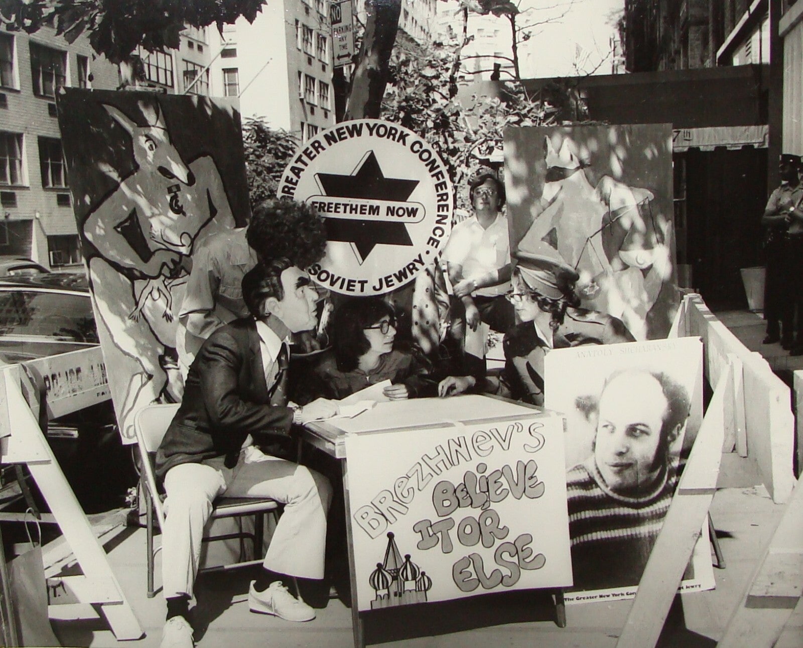 Press Photo 1978 New York Jews Protest Russia Russian Soviet Jewish Prisoners
