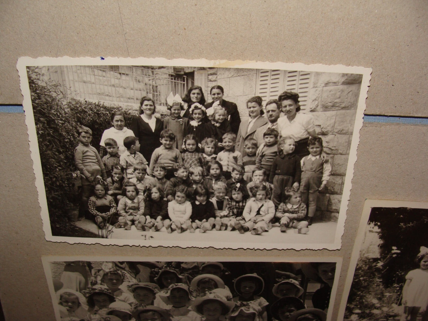 Photo Palestine Jewish 1940s Israel Jerusalem Kids Children Kindergarten x7