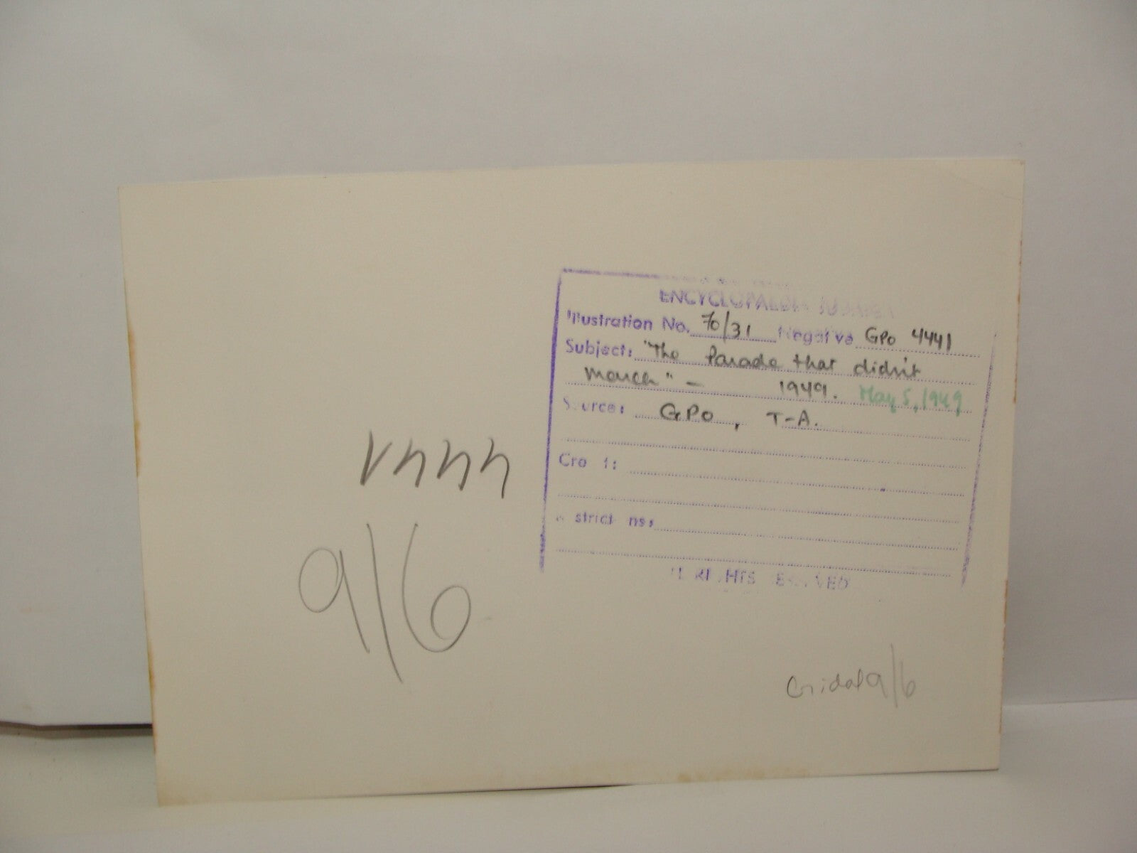 Photo Print Jewish Israel Army Ad , Judaica Israeli 1949 Parade Military Tel