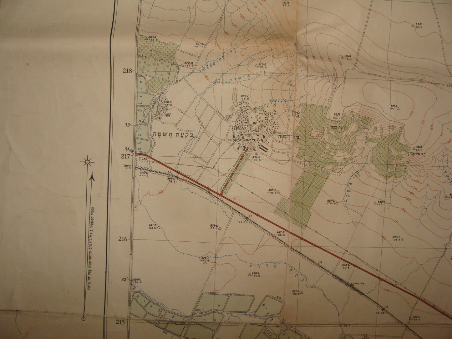 Map Israel 1954 Bet Shean Beit Shean North Kibbutz
