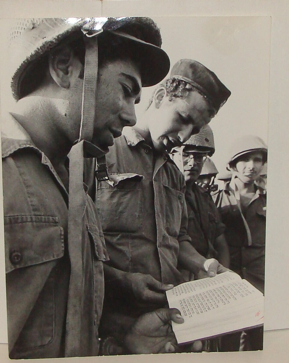 Israel Army Press Photo Jewish Judaica 1973 Military Yom Kippur War Soldiers