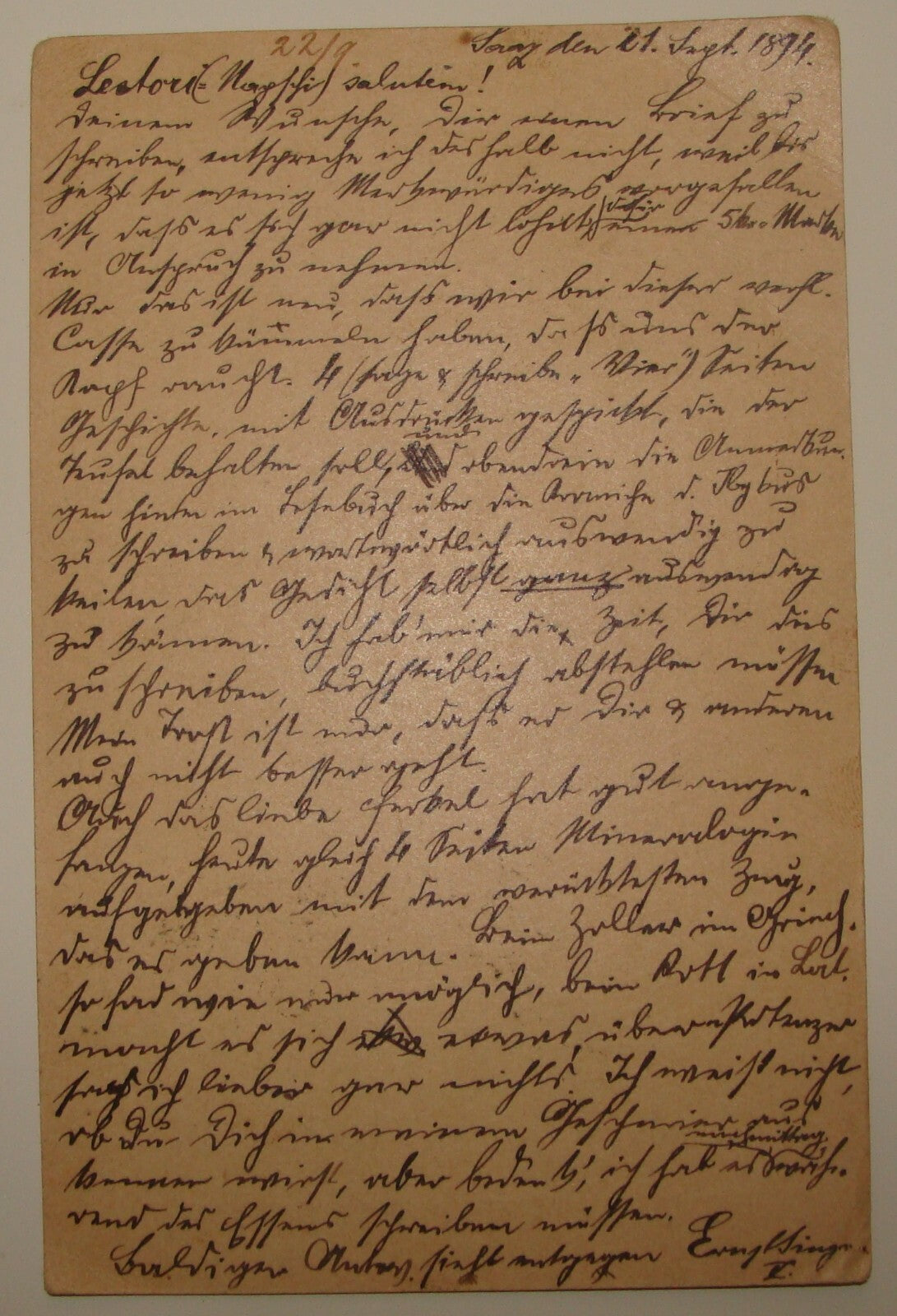 Germany Stamp Jewish Judaica Antique 1894 German   SAAZ Czech Cover Bohemen