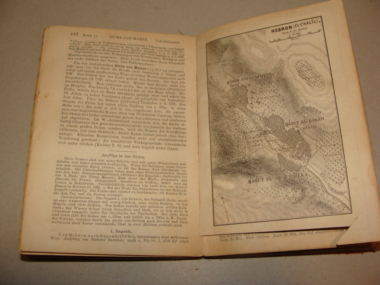 1891 PALESTINE AND SYRIA Baedeker Travel Book Map Guide *Condition