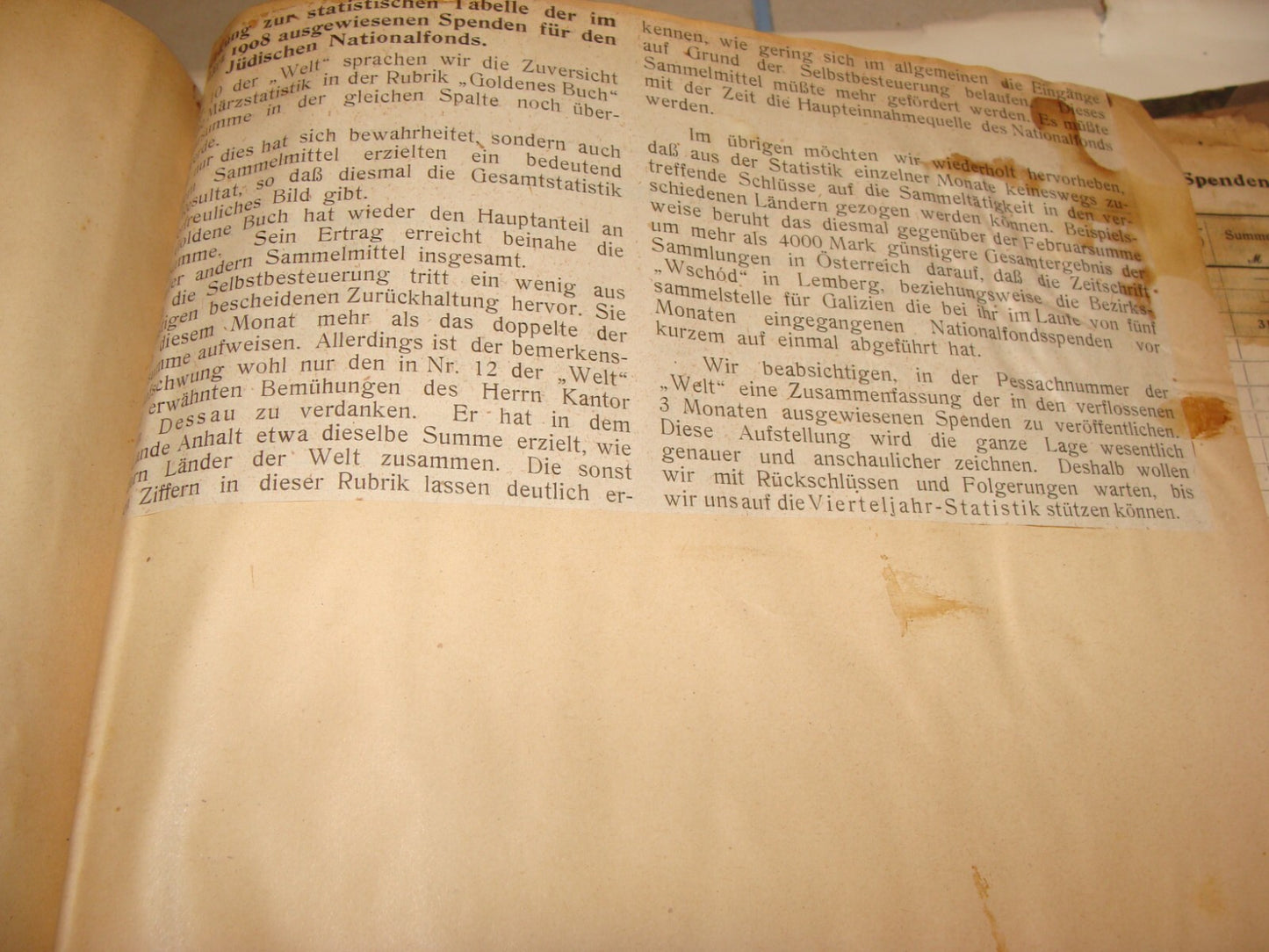 Germany Newspaper Jewish Book National Fund Judaica 1908 German Die Welt Zionist