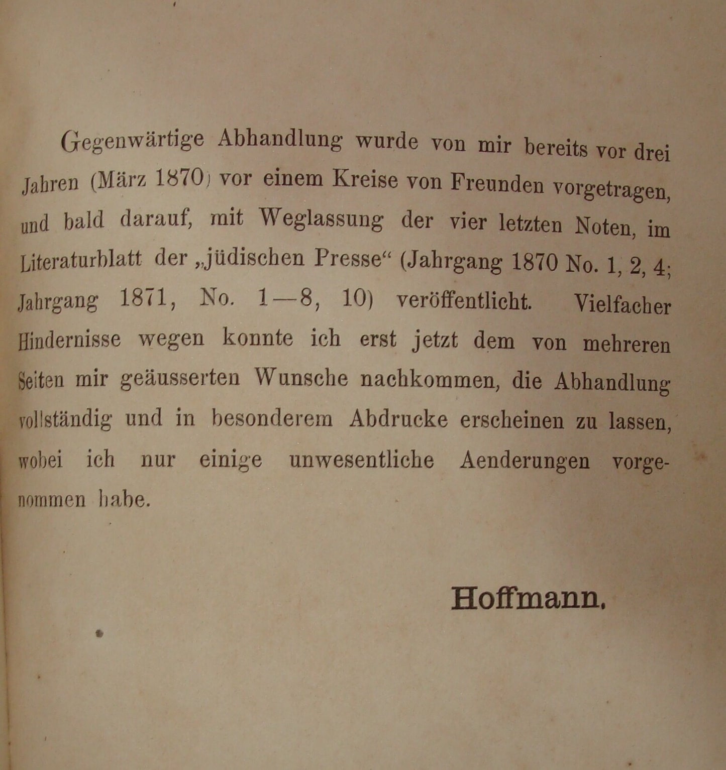 Germany Book Jewish RARE Judaica Antique 1873 German Leipzig MAR SAMUEL Hoffmann