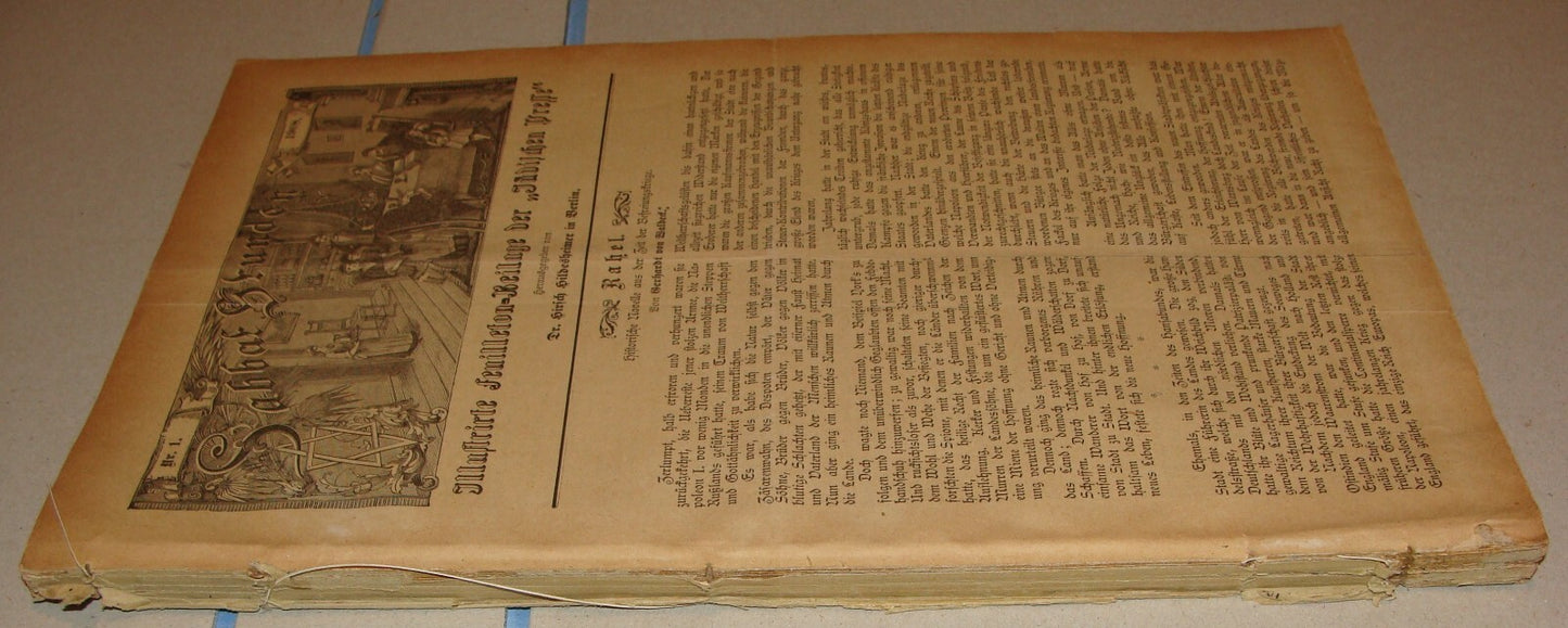 Germany Newspaper Jewish RARE Judaica German Sabbat Stunden 1908 Hildesheimer