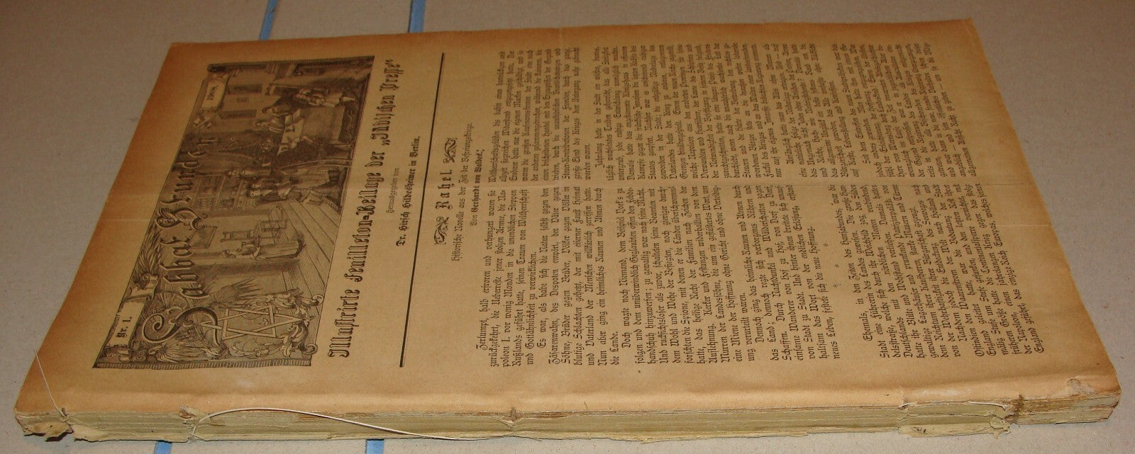 Germany Newspaper Jewish RARE Judaica German Sabbat Stunden 1908 Hildesheimer