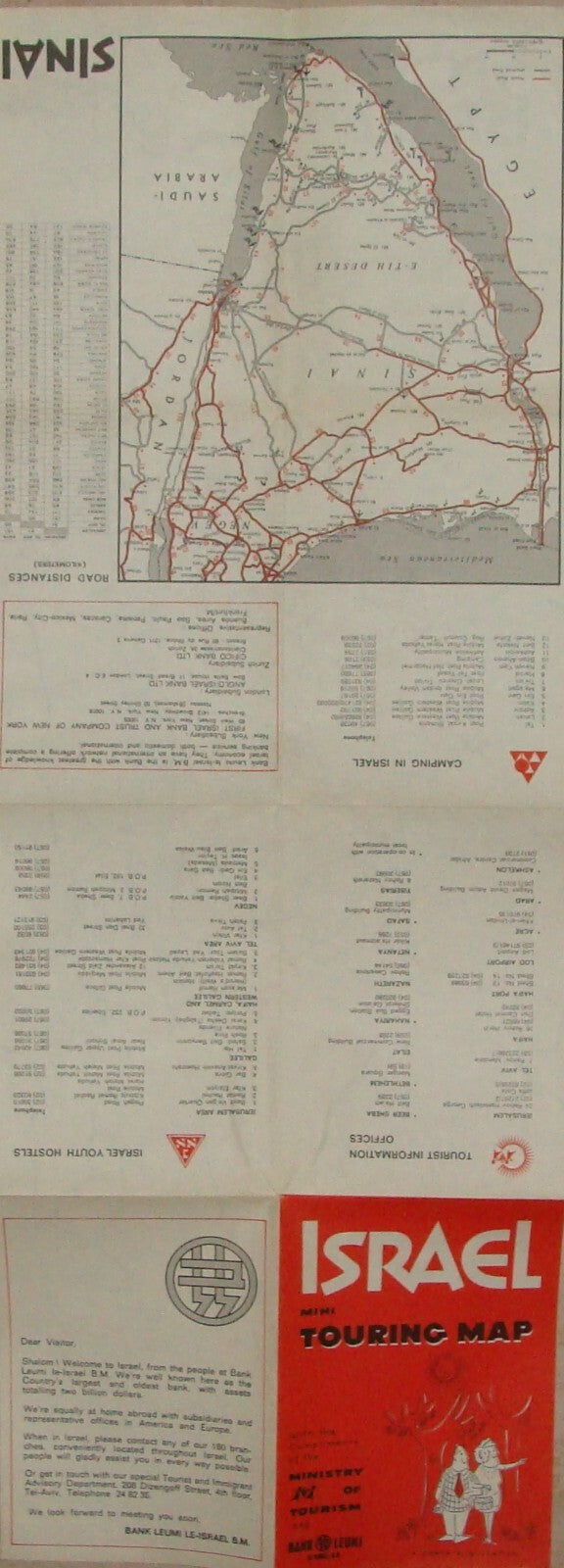 $ Map Jewish 1967 Six Day War Cease Fire Lines ISRAEL Israeli Touring 1970